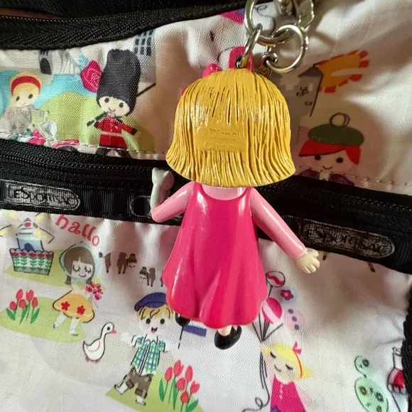 Lesportsac It’s a Small World Classic Hobo Bag w charm VHTF Vintage Disney Parks - Picture 4 of 16